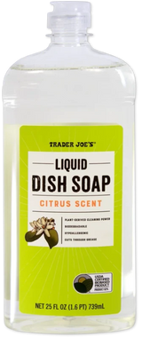 Citrus Scent Liquid Dish Soap – High-Efficiency Hypoallergenic Formula (25 fl oz)