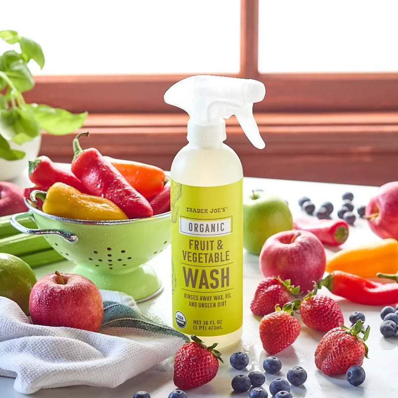 Certified Organic Fruit & Vegetable Wash – 16 fl oz High-Value Cleaning Spray