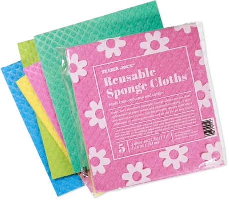Reusable Sponge Cloth – Ultra-Absorbent Cellulose & Cotton Eco-Friendly Cleaning Essential (1 Each)