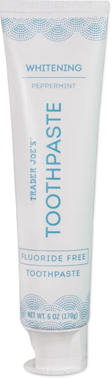 Peppermint Fluoride Free Whitening Toothpaste Calcium Hydroxyapatite Enamel Support