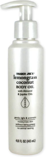 Lemongrass Coconut Body Oil Hydrating Moisturizing Skin Treatment