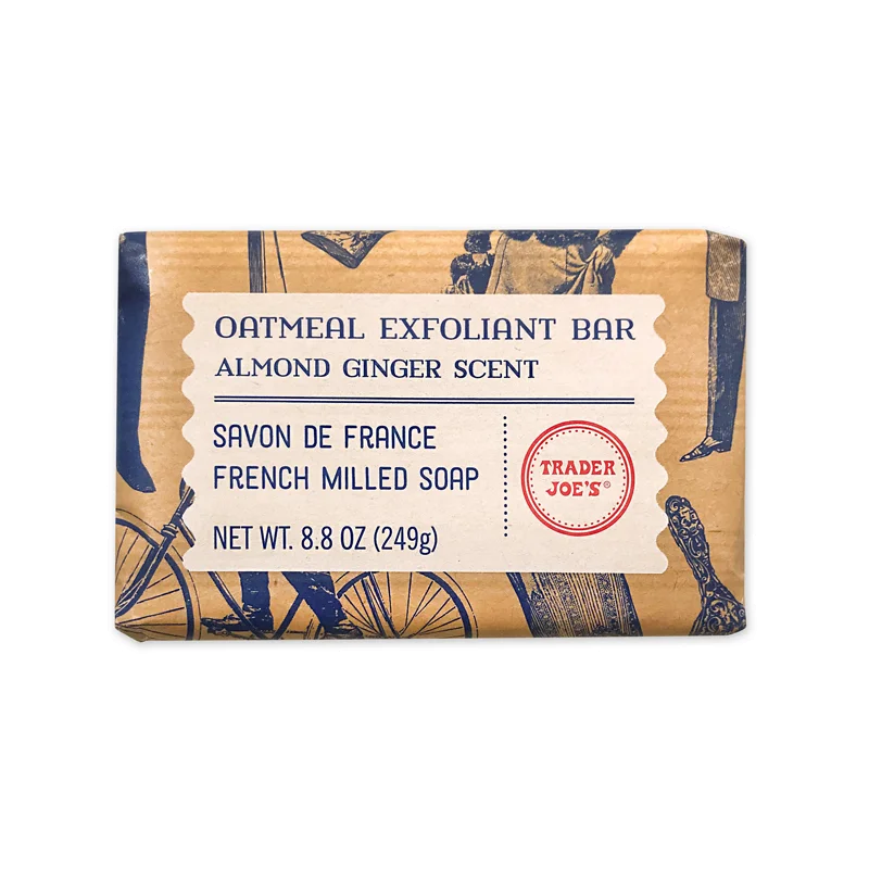 Almond Ginger Scent Oatmeal Exfoliant Bar French Milled Soap