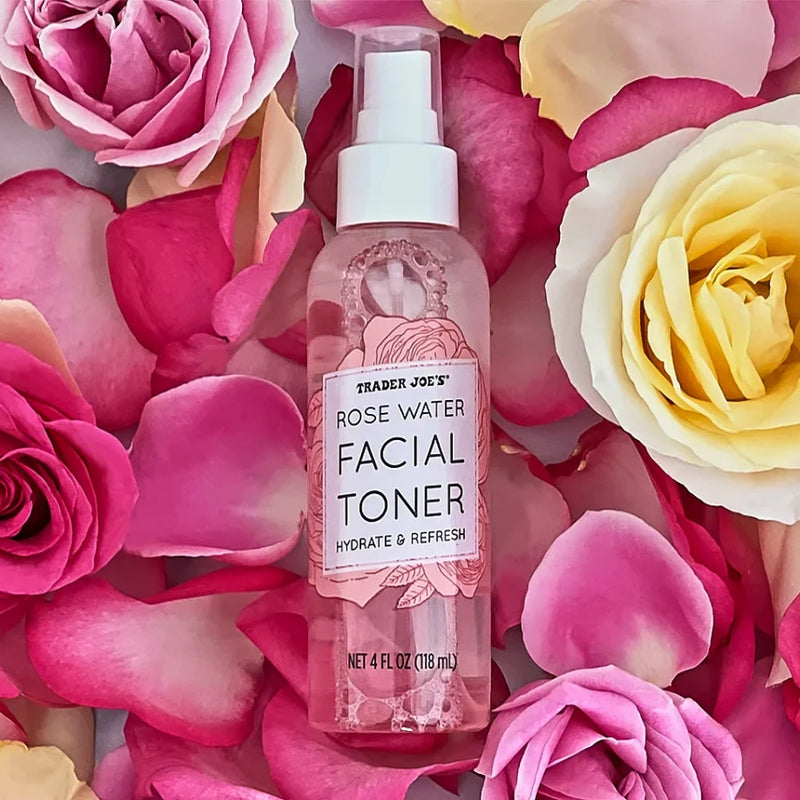 Rose Water Facial Toner Hydrating Refreshing Mist with Witch Hazel