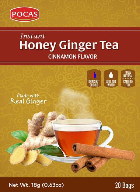 Pocas Instant Honey Ginger Tea Cinnamon Flavor