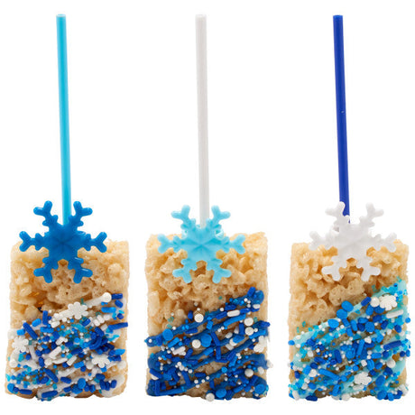 Blue Snowflake Cupcake Rings Cupcake Cake Decorating Rings 144