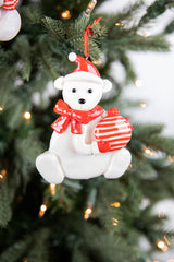 4 Inch Christmas Polar Bear Ornament Decorative Holiday Tree Hanging Ornament