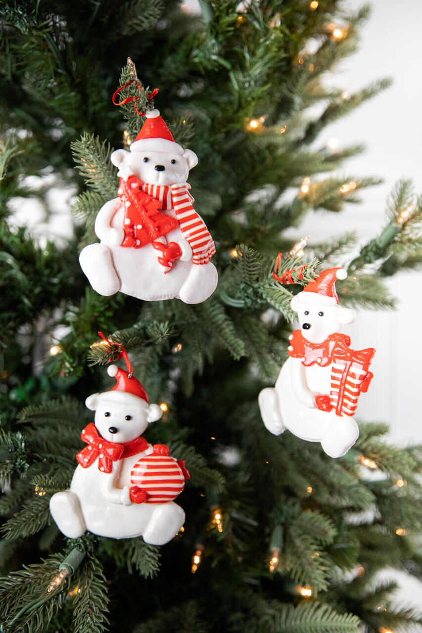 4” Christmas Polar Bear Ornament