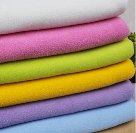 Polar Fleece Polyester Fabric - Anti Pill, Solid, 58/60" Width (1 Yard)