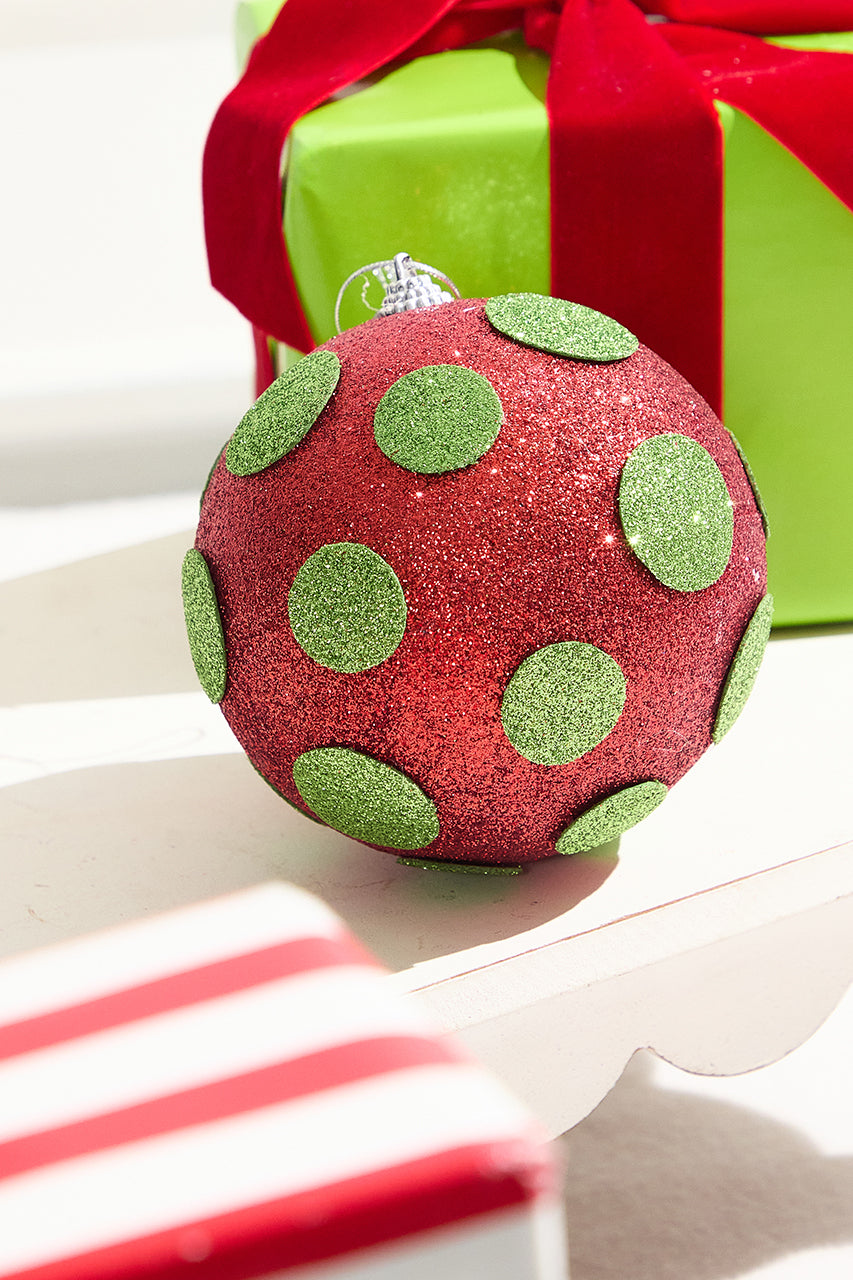 5" Polka Dot Ball Ornament