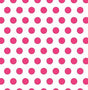 1/2″ Half inches Fuchsia Polka Dot on White Poly Cotton Fabric,