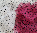 Stretch Tulle Polka Dot Mesh Fabric