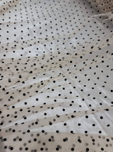 Stretch Tulle Polka Dot Mesh Fabric