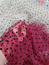 Stretch Tulle Polka Dot Mesh Fabric