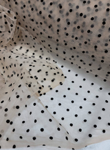 Stretch Tulle Polka Dot Mesh Fabric