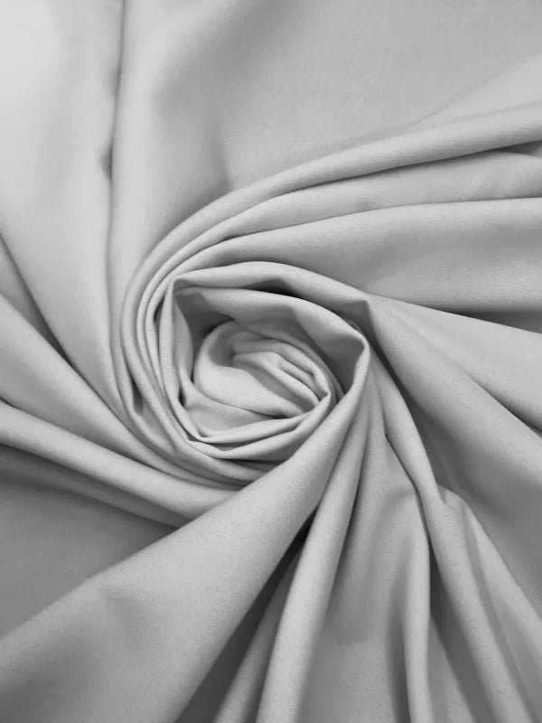 Poly Poplin Polyester Fabric - Silver, 59/60" Width (1 Yard)