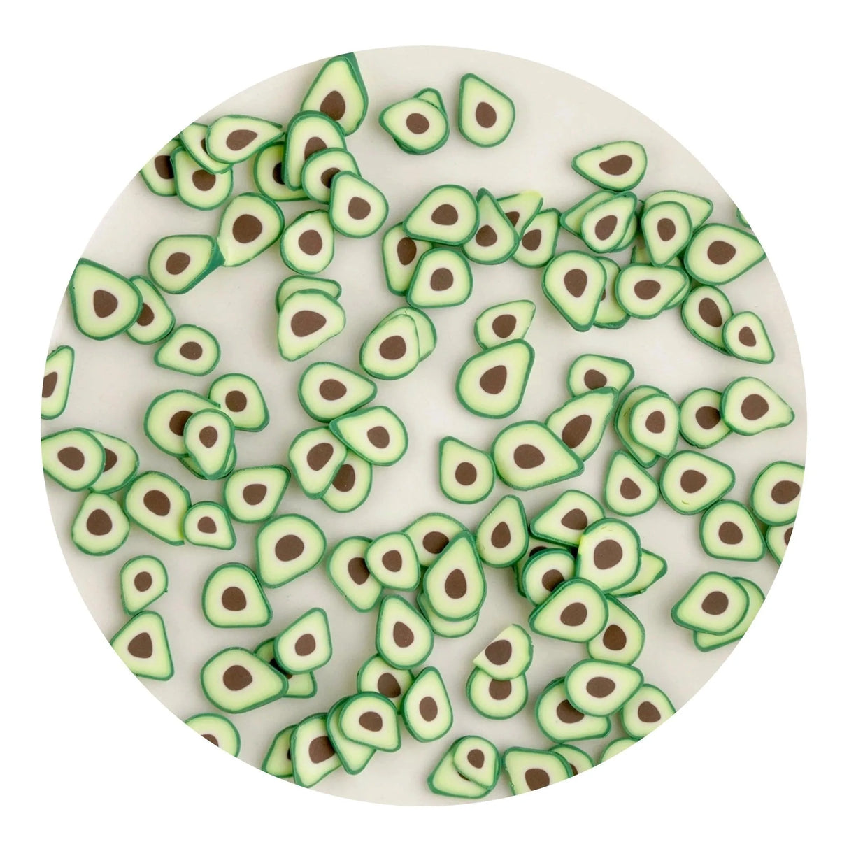 Poly Clay Slices - Avocado Slices (2 oz Bag)