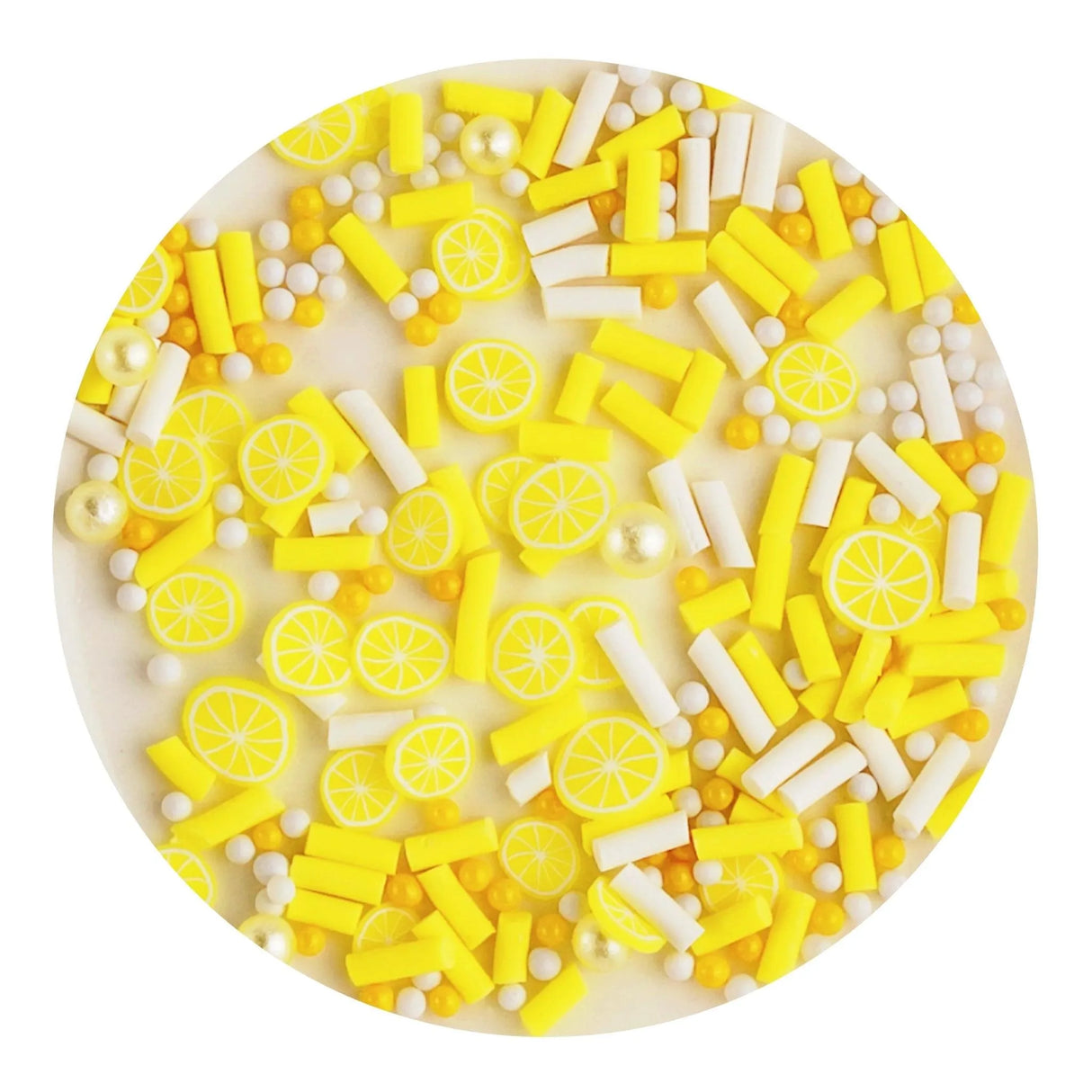 Poly Clay Slices - Lemon & Pearl Sprinkles (2 oz Bag)