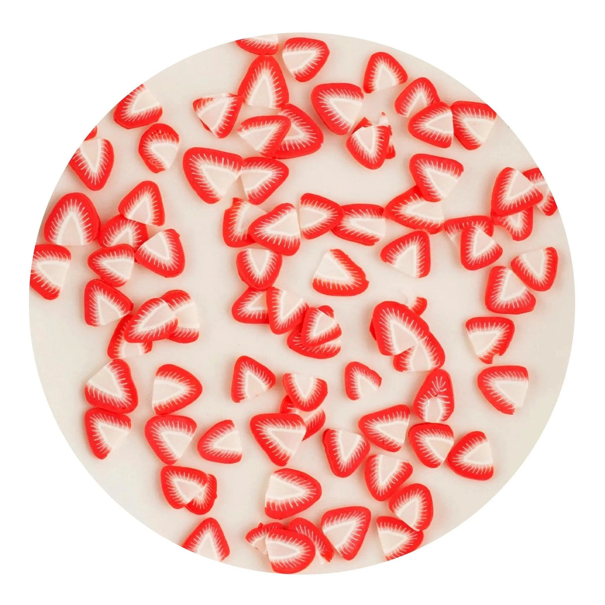 Poly Clay Slices - Strawberry Slices (2 oz Bag)