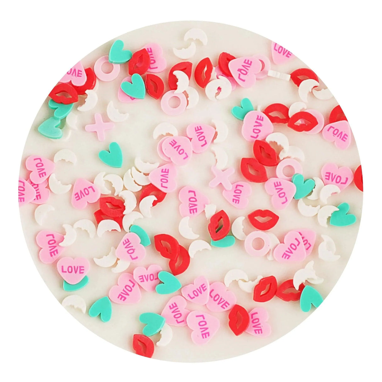 Poly Clay Slices - XO & Kisses (2 oz Bag)