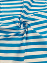 Poly Cotton 1" Stripe Print Poly Cotton Fabric - Black/White, Navy Blue/White, Pink/White, Red/White, Red/Black, Silver/White, Turquoise/White, Yellow/White, Yellow/Black, Yellow/Lilac, 58" Width (1 Yard)