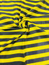 Poly Cotton 1" Stripe Print Poly Cotton Fabric - Black/White, Navy Blue/White, Pink/White, Red/White, Red/Black, Silver/White, Turquoise/White, Yellow/White, Yellow/Black, Yellow/Lilac, 58" Width (1 Yard)
