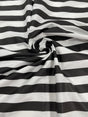 Poly Cotton 1" Stripe Print Poly Cotton Fabric - Black/White, Navy Blue/White, Pink/White, Red/White, Red/Black, Silver/White, Turquoise/White, Yellow/White, Yellow/Black, Yellow/Lilac, 58" Width (1 Yard)