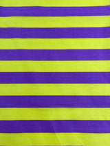 Poly Cotton 1" Stripe Print Poly Cotton Fabric - Black/White, Navy Blue/White, Pink/White, Red/White, Red/Black, Silver/White, Turquoise/White, Yellow/White, Yellow/Black, Yellow/Lilac, 58" Width (1 Yard)