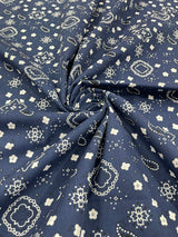 Poly Cotton Bandanna Print Fabric - Bandanna Print, 58/59" Width (1 Yard)