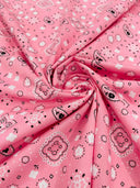 Poly Cotton Bandanna Print Fabric - Bandanna Print, 58/59" Width (1 Yard)