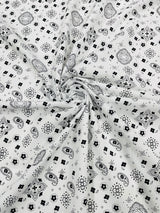 Poly Cotton Bandanna Print Fabric - Bandanna Print, 58/59" Width (1 Yard)