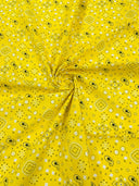 Poly Cotton Bandanna Print Fabric - Bandanna Print, 58/59" Width (1 Yard)