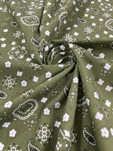 Poly Cotton Bandanna Print Fabric - Bandanna Print, 58/59" Width (1 Yard)