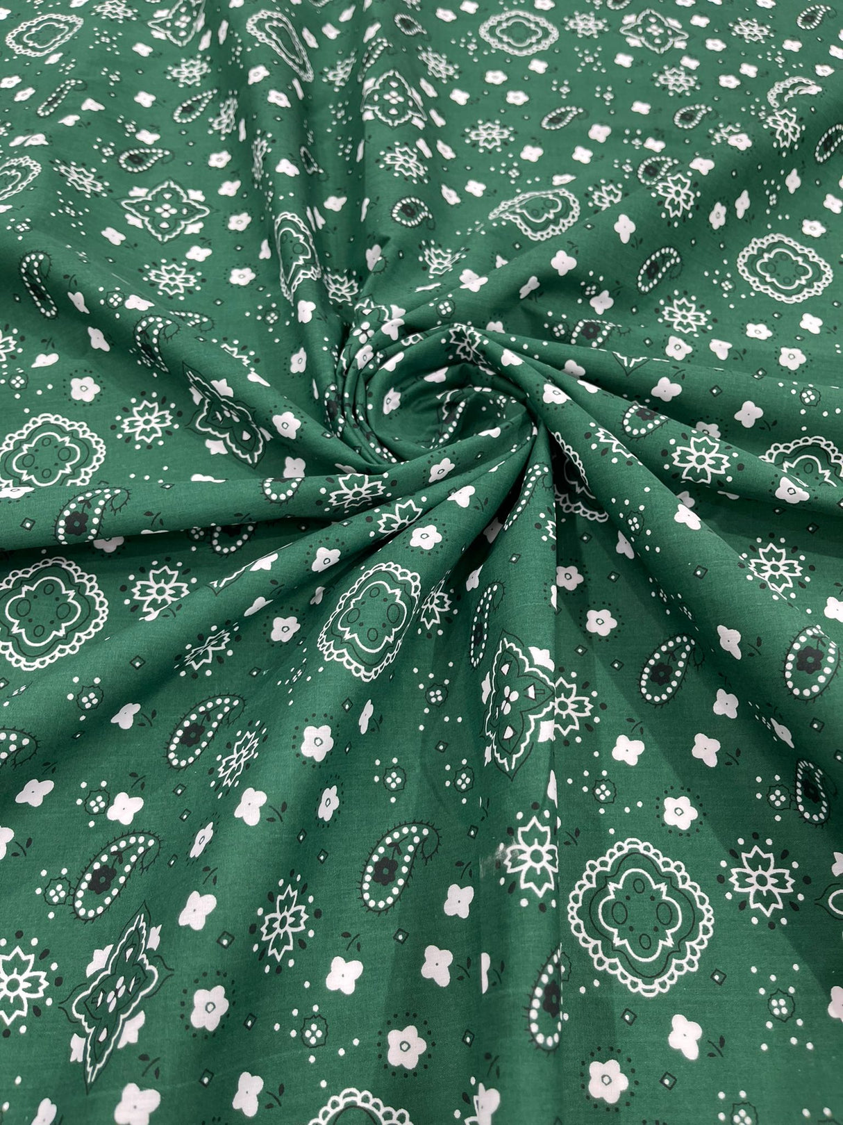 Poly Cotton Bandanna Print Fabric - Bandanna Print, 58/59" Width (1 Yard)