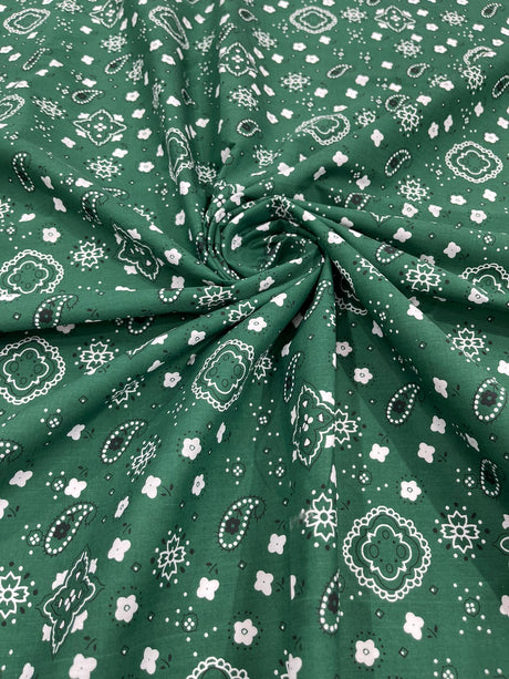 Poly Cotton Bandanna Print Fabric - Bandanna Print, 58/59" Width (1 Yard)