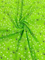 Poly Cotton Bandanna Print Fabric - Bandanna Print, 58/59" Width (1 Yard)