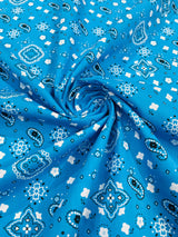 Poly Cotton Bandanna Print Fabric - Bandanna Print, 58/59" Width (1 Yard)