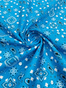 Poly Cotton Bandanna Print Fabric - Bandanna Print, 58/59" Width (1 Yard)