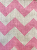 Poly Cotton Chevron Print Fabric - Black On White Chevron Zig Zag, 58-60" Width, 1" Repeat (1 Yard)