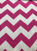 Poly Cotton Chevron Print Fabric - Black On White Chevron Zig Zag, 58-60" Width, 1" Repeat (1 Yard)