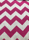 Poly Cotton Chevron Print Fabric - Black On White Chevron Zig Zag, 58-60" Width, 1" Repeat (1 Yard)