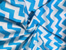 Poly Cotton Chevron Print Fabric - Black On White Chevron Zig Zag, 58-60" Width, 1" Repeat (1 Yard)