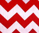 Poly Cotton Chevron Print Fabric - Black On White Chevron Zig Zag, 58-60" Width, 1" Repeat (1 Yard)