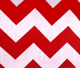 Poly Cotton Chevron Print Fabric - Black On White Chevron Zig Zag, 58-60" Width, 1" Repeat (1 Yard)