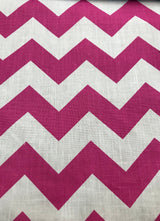 Poly Cotton Chevron Print Fabric - Black On White Chevron Zig Zag, 58-60" Width, 1" Repeat (1 Yard)