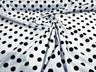 Poly Cotton Polka Dot Print Poly Cotton Fabric - Black Dot On Red, 58" Width (1 Yard)