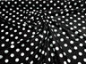 Poly Cotton Polka Dot Print Poly Cotton Fabric - Black Dot On Red, 58" Width (1 Yard)