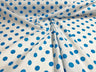 Poly Cotton Polka Dot Print Poly Cotton Fabric - Black Dot On Red, 58" Width (1 Yard)