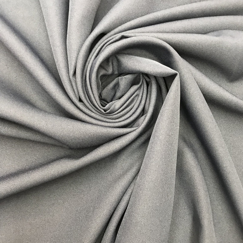 Poly Poplin Polyester Fabric - Gray, 59/60" Width (1 Yard)