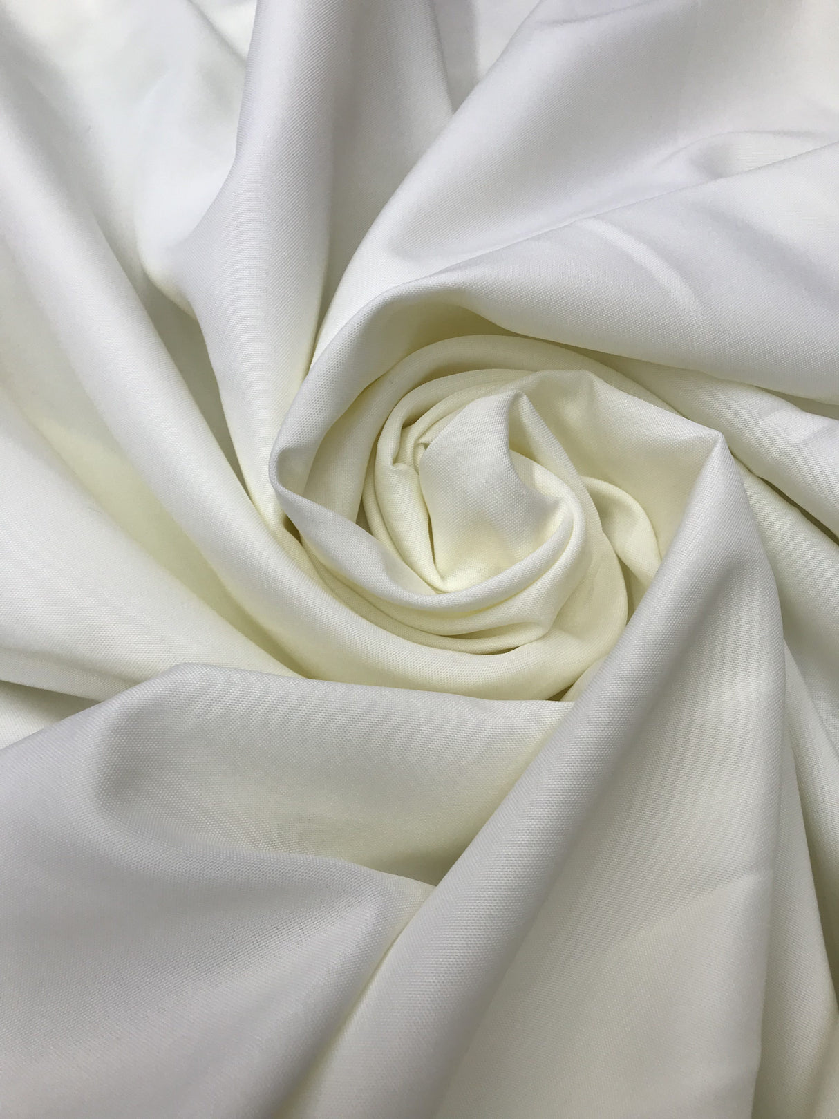 Poly Poplin Polyester Fabric - Ivory, 59/60" Width (1 Yard)