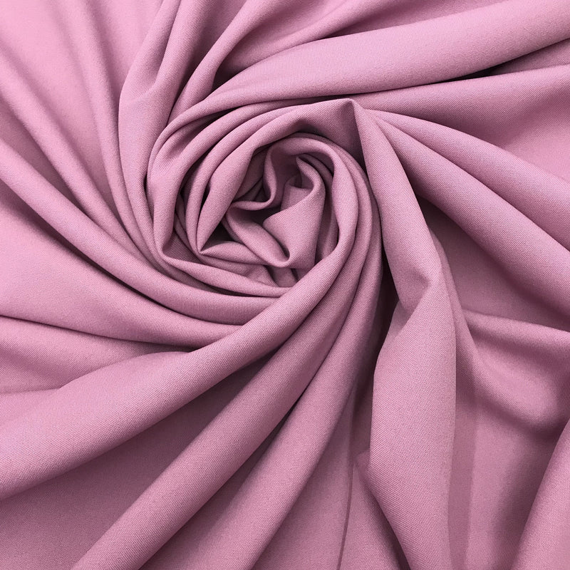 Poly Poplin Polyester Fabric - Mauve, 59/60" Width (1 Yard)